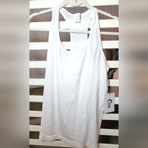 NEW Zyia 729 Large white seamless tank top NWT